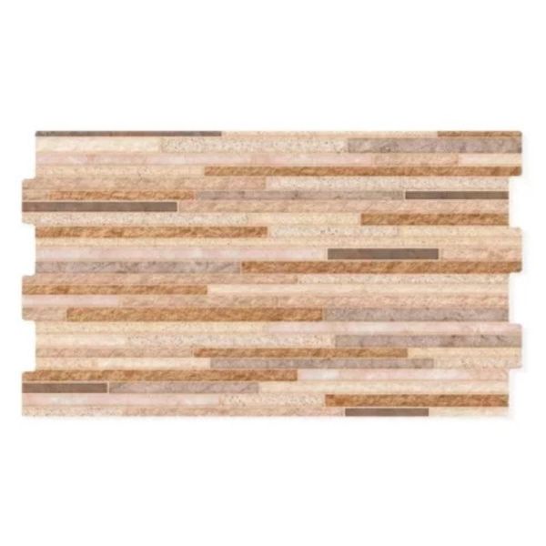 Revestimento Encaixe Oasis Avila Laranja Esmaltado 31x54cm Caixa com 1,51 m² Borda reta Savane